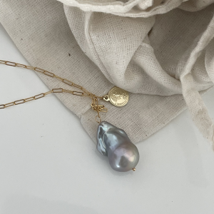Grey Baroque Necklace